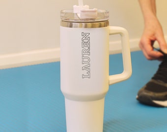 Tazza Da Viaggio Bianca Personalizzata Da 40 Once Con Nome Grande - Foto 8