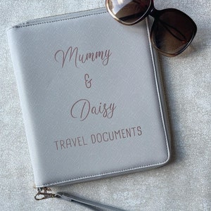 Personalised Travel Documents Holder - Personalised Travel Wallet - Passport Holder - Personalised Travel Gift - Tech Organiser