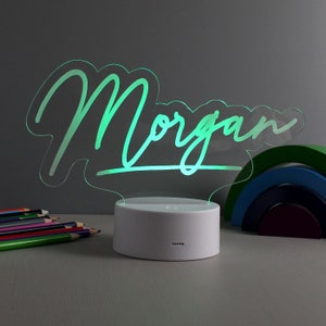Personalised LED Light Personalised Night Light Personalised Free Text ...