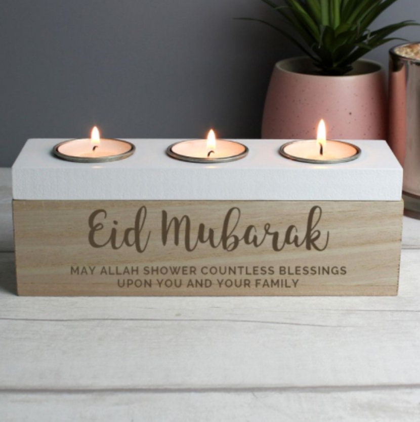 DIY Holz Kerzenhalter Eid Mubarak Ramadan Hause Tisch