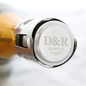 Personalised Monogram Bottle Stopper - engagement gift - personalised bottle stopper - wedding gift - couple gift - new home gift