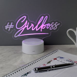 Personalised LED Light Personalised Night Light Personalised Free Text ...