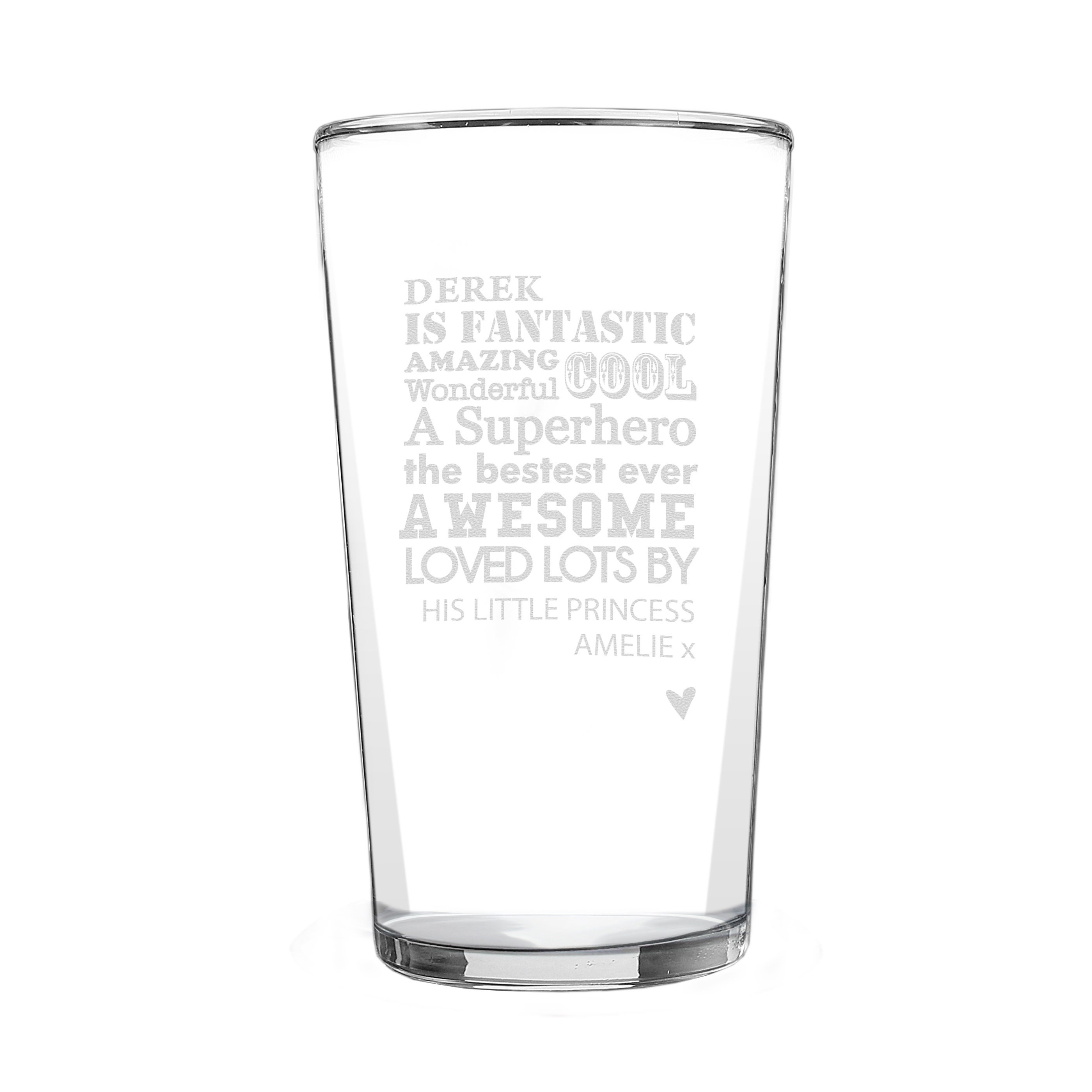 Personalised Pint Glass Personalised He Is...pint Glass Etsy UK