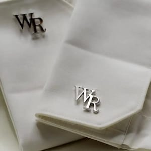 Personalided Name Cufflinks Groomsmen gift Initials Cufflinks Engraved Sterling Silver Initials Customized Cufflinks Groom Wedding Cufflinks