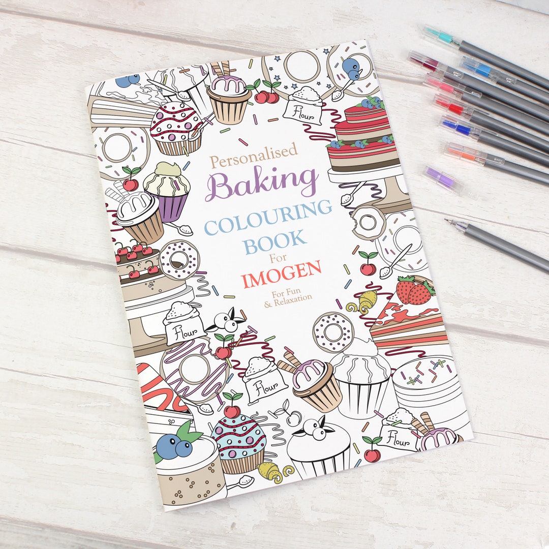 Personalised Baking Colouring Book Gift for Girl Birthday Gift Birthday