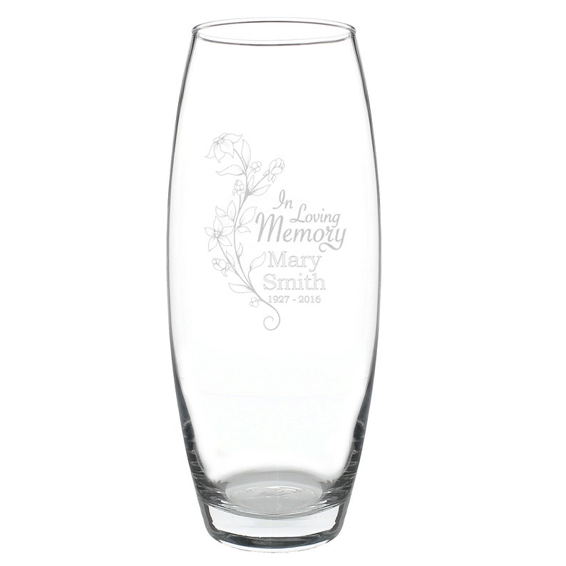 Personalised in Loving Memory Vase Memorial Vase in Memory Etsy