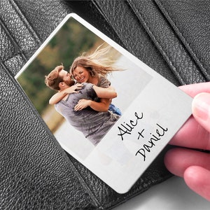 Moment in Time Metal Wallet Keepsake - long distance relationship gift - love keepsake - wallet keepsake - valentines gift for him