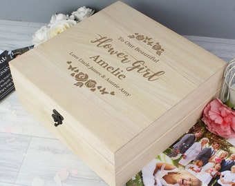 Personalised Bridesmaid Proposal Wooden Keepsake Box - Bridesmaid Box - Bridesmaid Gift - Maid of Honour Box - Wedding Gift Box