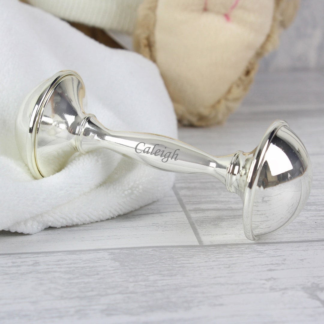 Personalised Baby Rattle New Baby Gift Baby Keepsake Newborn Gift ...