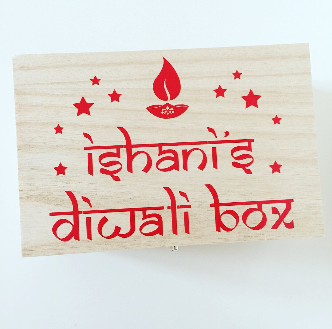 Personalised Diwali Box Personalised Wooden Diwali Keepsake Etsy