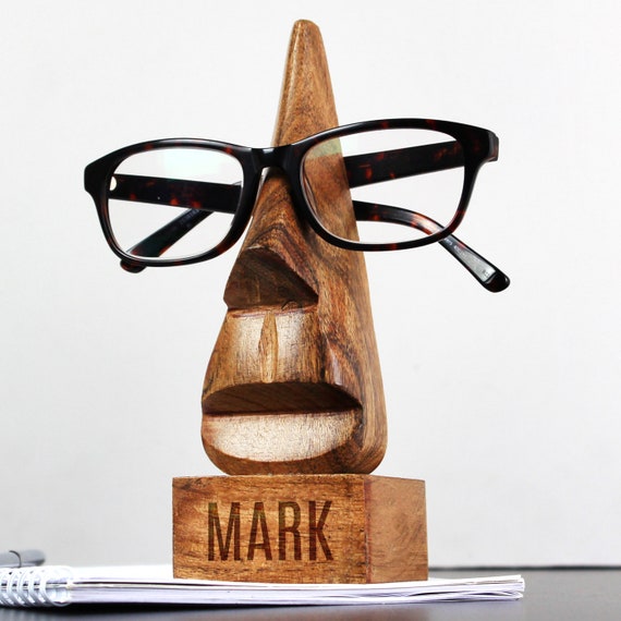 Walnut Single Glasses Holder, Eye Glasses Stand, Sunglasses Stand, Desk  Organizer, Office Accessory 