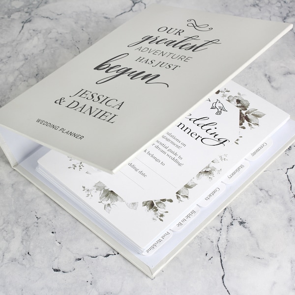 Personalised Wedding Planner Book - Personalised Wedding Planning Organiser - Bride Gift Mrs To Be - Wedding Organiser Engagement Gift