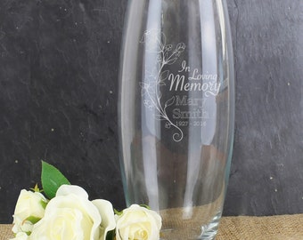 Personalised In Loving Memory Vase - Memorial vase - in memory of
