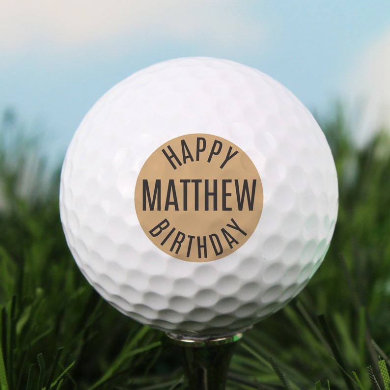 Personalised Happy Birthday No 1 Golfer Golf Ball Etsy