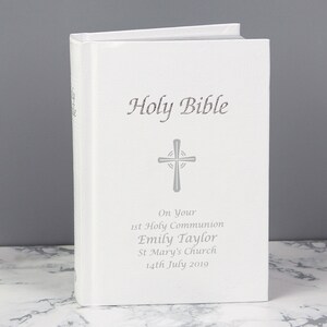 Personalised Bible - Personalised Holy Bible - Perfect Christening Gift - Holy Communion Gift - Birthday Newborn New Baby Gift