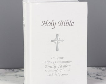 Personalised Bible - Personalised Holy Bible - Perfect Christening Gift - Holy Communion Gift - Birthday Newborn New Baby Gift