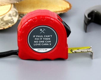 Personalised Tools Tape Measure - Father's Day Gift - Unique Birthday Gift for Him - Gift for Tradesman Builder - Gift for Dad Grandad