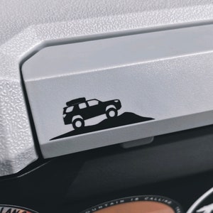 Pacote com 2 - Mini ovo de páscoa para barraca de teto 4Runner, adesivo de decalque de 2" para Tacoma, 4Runner, FJ, GX (preto fosco)