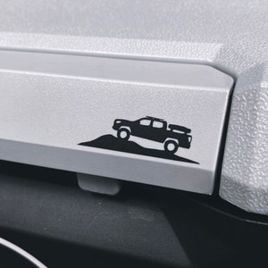 2er Pack - Tacoma Dachzelt Mini Osterei 2" Aufkleber Sticker für Tacoma, 4Runner, FJ, GX (Matte Black)