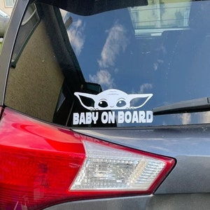 Etiqueta engomada del bebé a bordo Yoda Peeking, Tacoma, 4Runner, FJ, GX, etc.