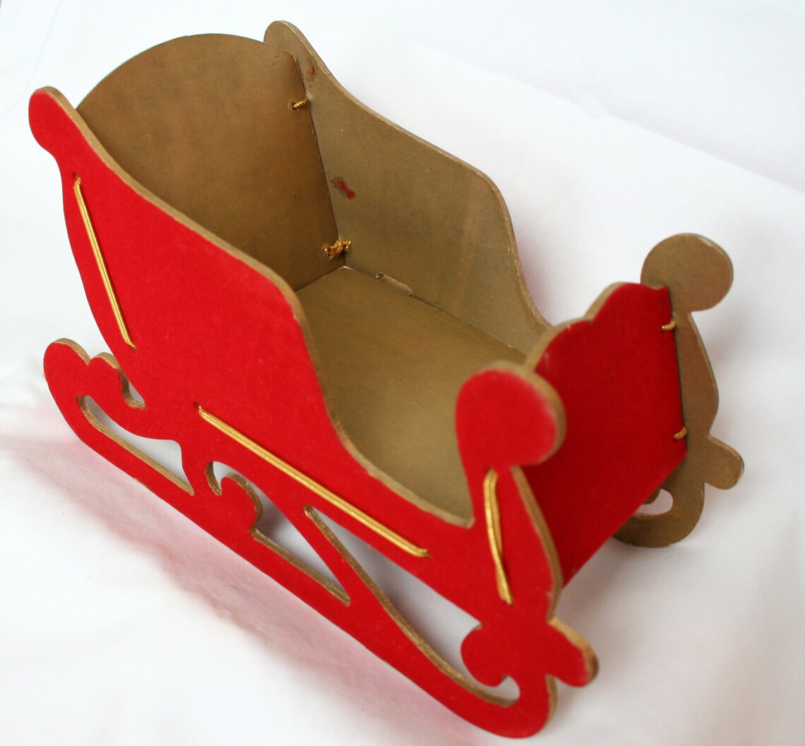 Vintage Santa Sleigh Christmas Holiday Card Holder Lot Etsy