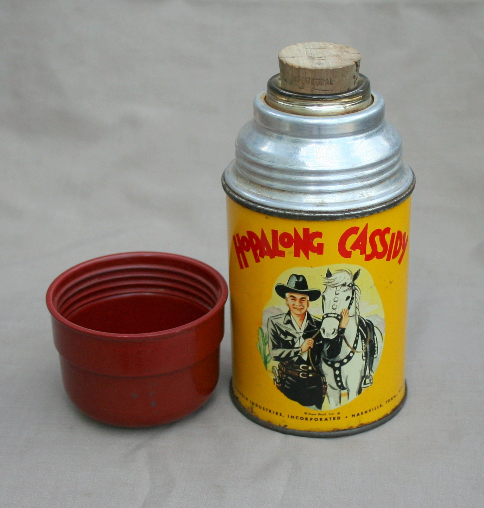 Hopalong Cassidy Thermos Vintage 1950s Aladdin Industries - Etsy