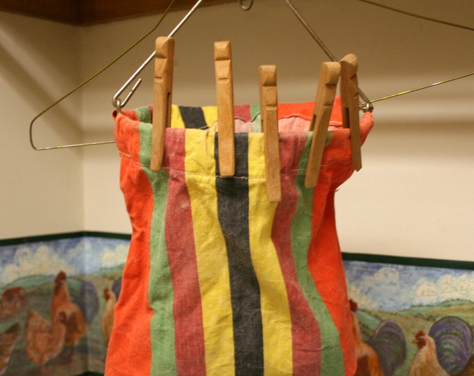 Vintage Clothes Pin Bag Kibkraft Stripes Etsy