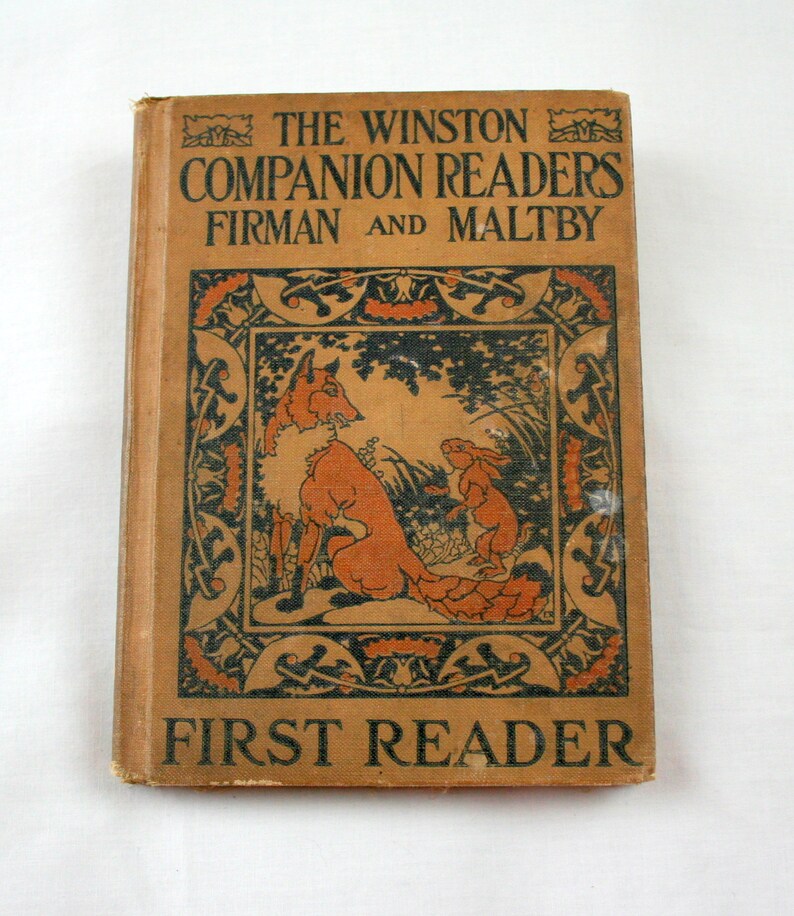 Antique Childrens Book Winston Companion Readers 1923 First Reader Firman Maltby