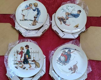 Norman Rockwell "Four Seasons" plates