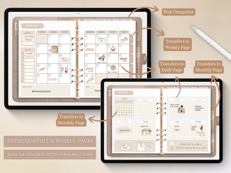 2026 Digital Planner, Goodnotes Planner, iPad Planner, Realistic ...