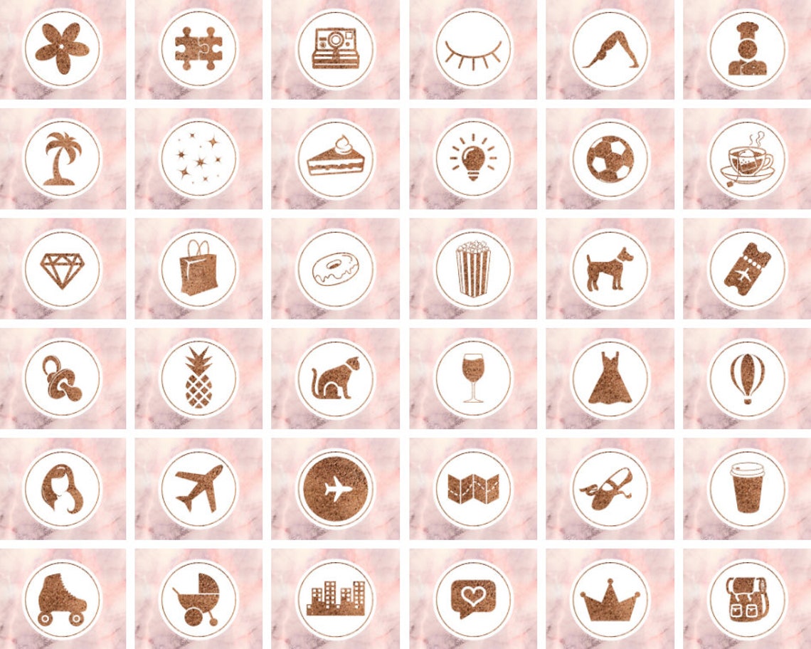 101 Pink Marble Instagram Highlight Covers Instagram Story | Etsy