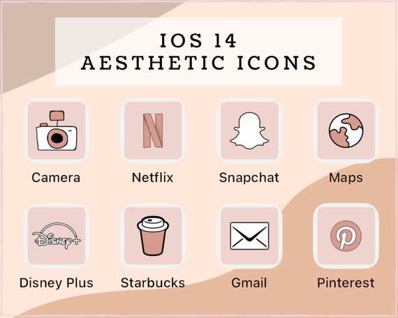 Ios 14 Pink Aesthetic App Icons For Iphone Home Screen 50 Etsy Singapore
