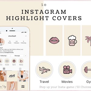 50 Neutral Instagram Highlight Covers for Bloggers & Influencers | Instagram Story Highlight Cover Icons | Bright Aesthetic Social Media