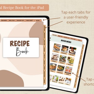 Digital Recipe Planner for Goodnotes & Notability | Digital Recipe Book ...