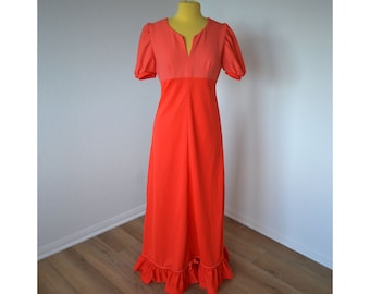 1970s Red Spaghetti Strap Maxi Sundress Size Small - Etsy