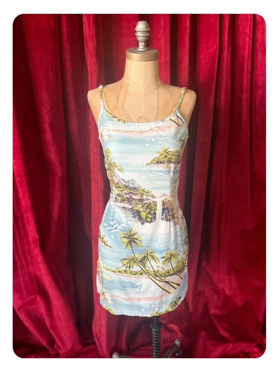 y2k tropical dress hawaiian Gem