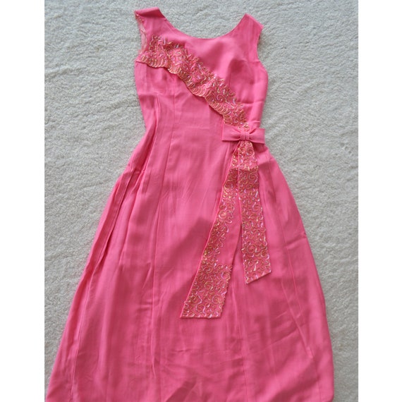 Vintage 60's Bubblegum Pink Gown