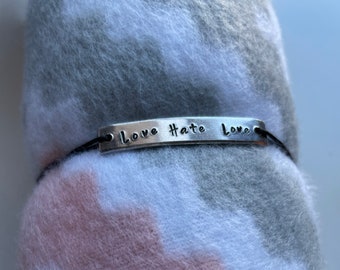 Love Hate Love Stretch Alice In Chains Bracelet Handmade For Etsy