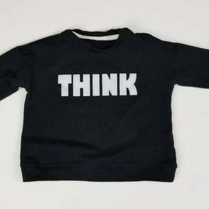 THINK Sweatshirt Gift for kids Holiday gift for kids sweater for kids sweater for boy sweater for girls image 5
