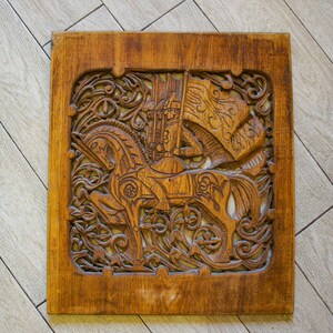 Vintage wood carvings, Antique carved panel, Carved wood picture, Vintage wood art,  Antique wood plaque, Carved wood wall art decor