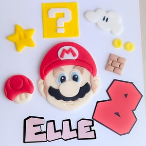 Super Mario fondant cake topper - Edible cake decoration
