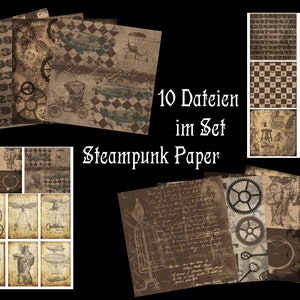 Papier cyfrowy, steampunk, pobierz, do druku