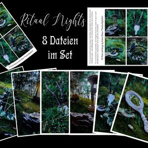 Ritual Nights Digital Paper Set Printable Download Craft Crafts