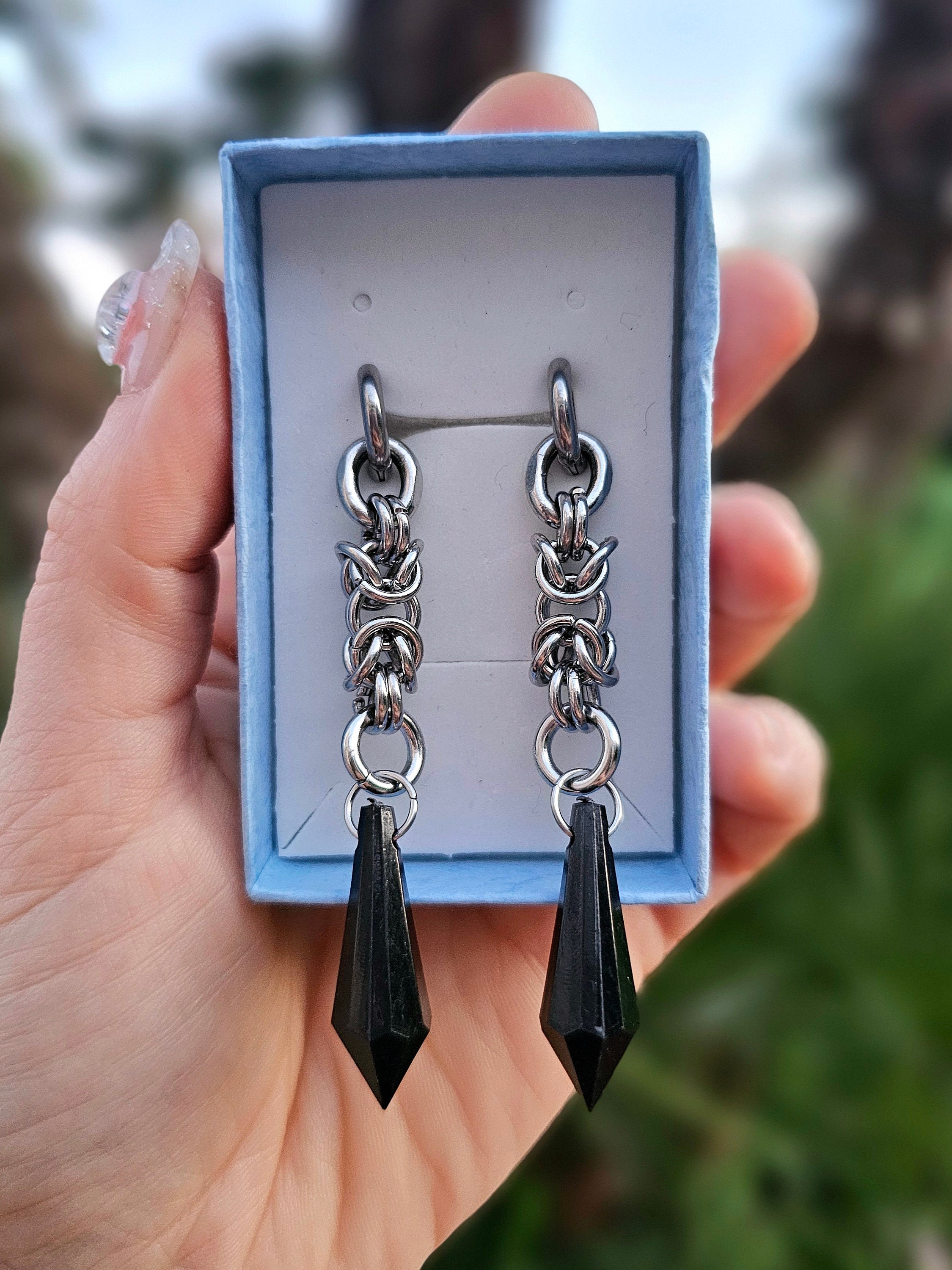 Silver Bar Chain Single Earring | Heeseung - Enhypen