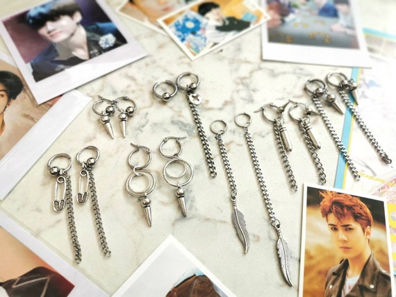Kpop 14 Earrings Set Ateez Exo Straykids Got7 Oneus Etsy