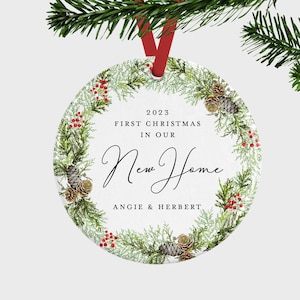 Personalised New Home Christmas Ornament, First Christmas in Our New Home, New Home Gift, Housewarming Gift, New Home Bauble, Present