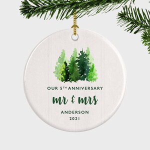 Anniversary Christmas Ornament, Anniversary Gift Couple,Christmas Gift For Husband,Mr and Mrs Christmas Ornament,Wedding Christmas Ornament,