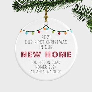 Our New Home Christmas Ornament, First Christmas in Our New Home, New Home Gift For Family, Personalised Housewarming Gift, First Home,