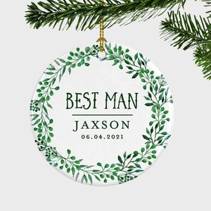 Personalised Best Man Gift, Best Man Christmas Ornament, Best Man Gift, Wedding Gift To Best Man, Groomsman Christmas Ornament,Keepsake Gift