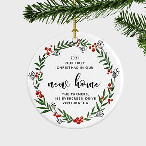 First Christmas in Our New Home, Our New Home Christmas Ornament, Personalised Housewarming Gift, New Home Gift For Family, First Home,